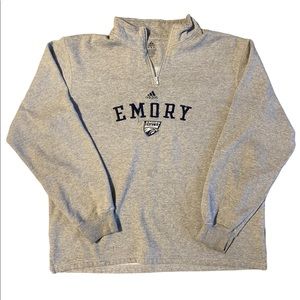 Adidas Embroidered Emory Eagles QuarterZip